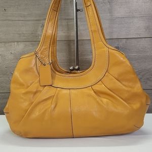 Mustard-Yellow Coach Leather Bag